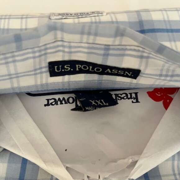 U.S. Polo Assn Mens Short Sleeve Button Down Shirt ; Cotton ; XXL ; Vintage - Picture 7 of 10